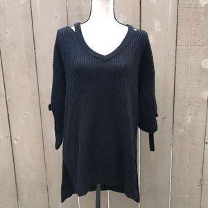 Black cold shoulder ANA sweater Sz Med.